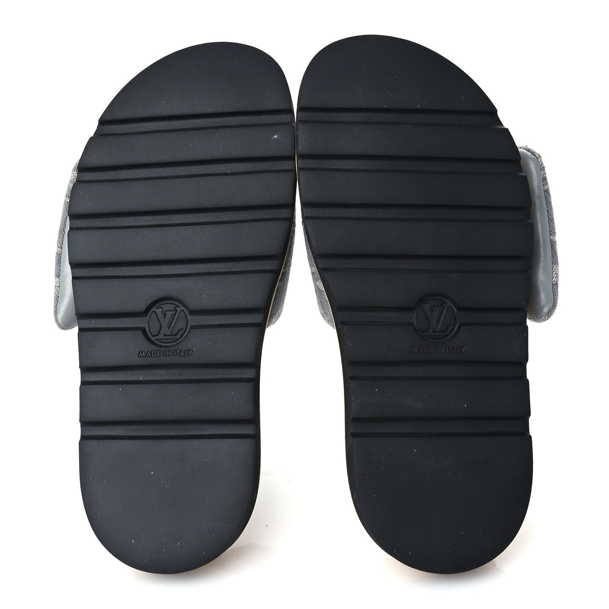Louis Vuitton Monogram Denim Pool Pillow Flat Comfort Mules 38 Grey 6 of 7