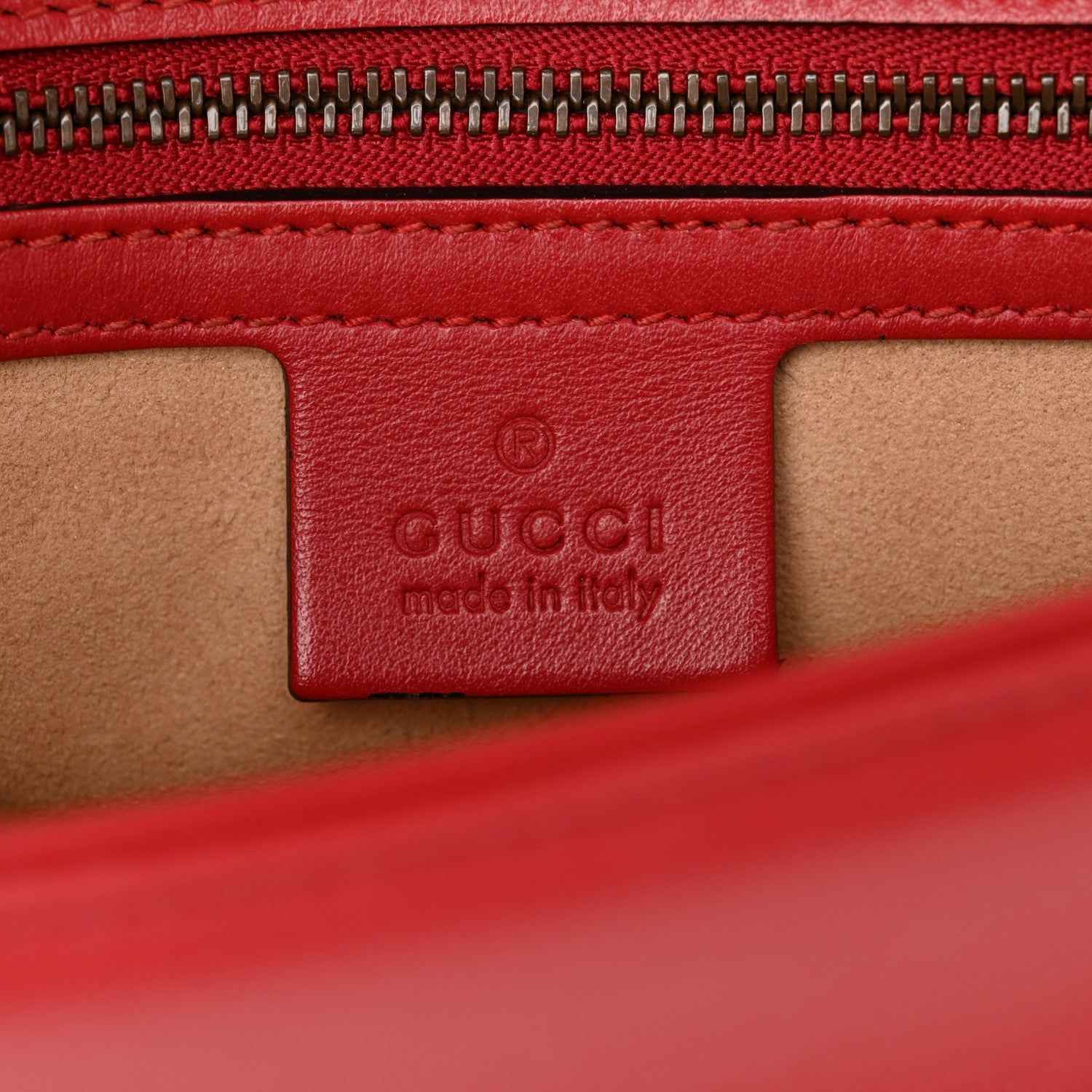 Gucci Calfskin Matelasse Small GG Marmont Top Handle Shoulder Bag Hibiscus Red 6 of 7