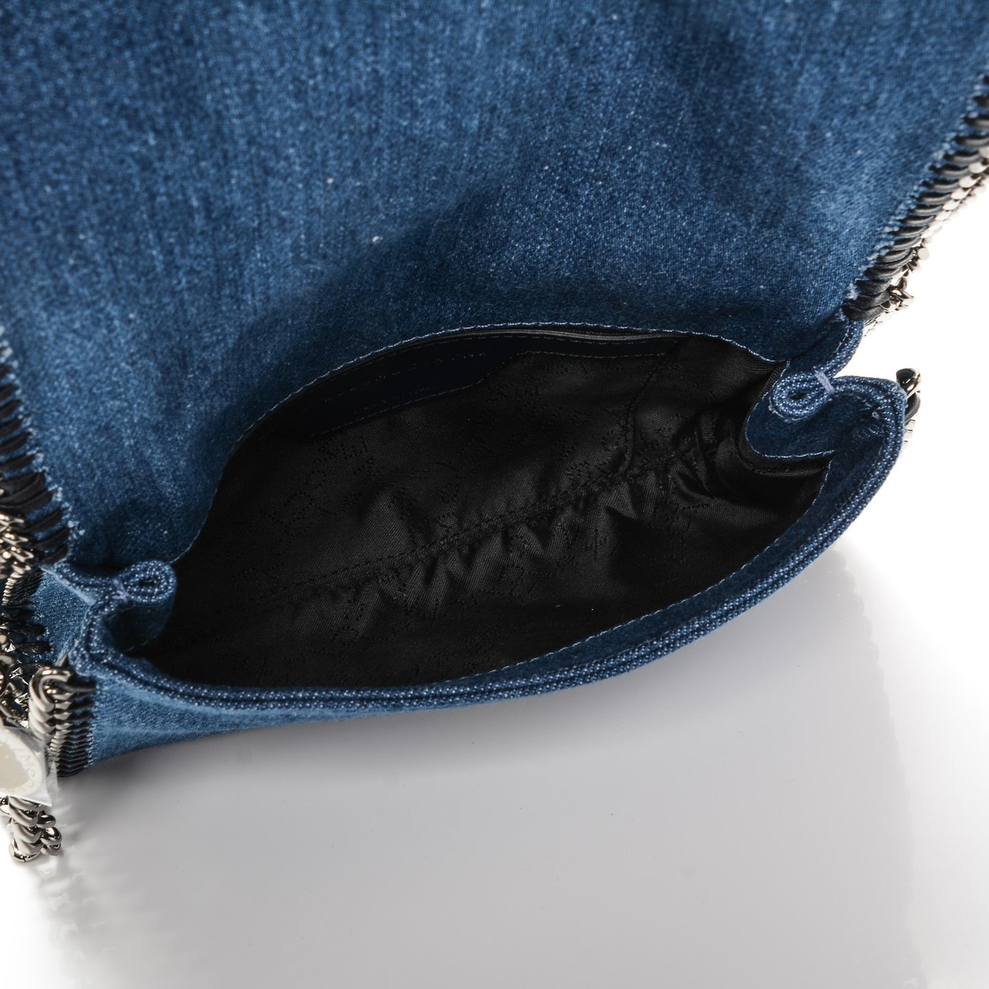 Eco Denim Embroidered Falabella Crossbody Cerulean