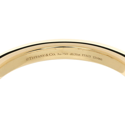 Tiffany 18K Yellow Gold Diamond Tiffany Lock Bangle Bracelet 5 of 6