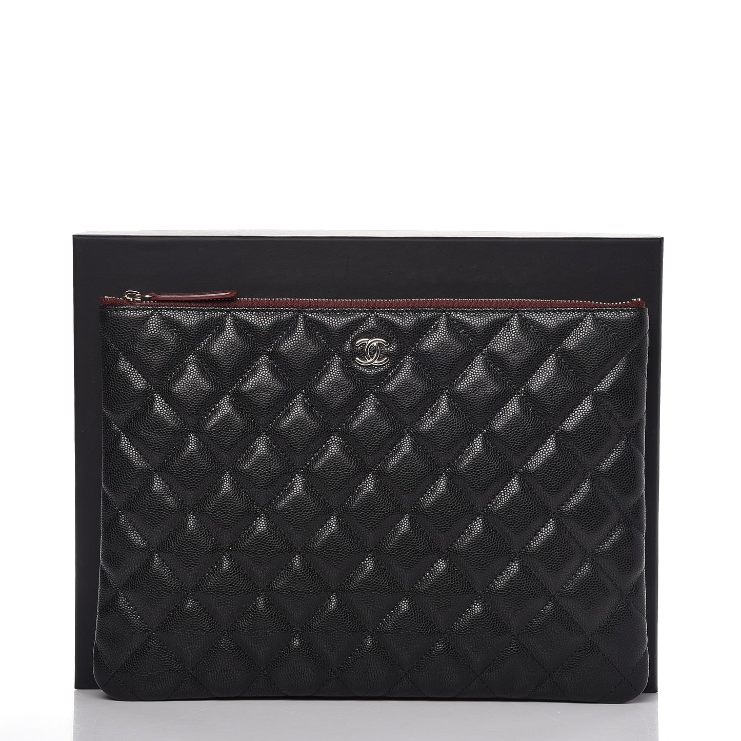 Caviar Quilted Medium Cosmetic Case Black