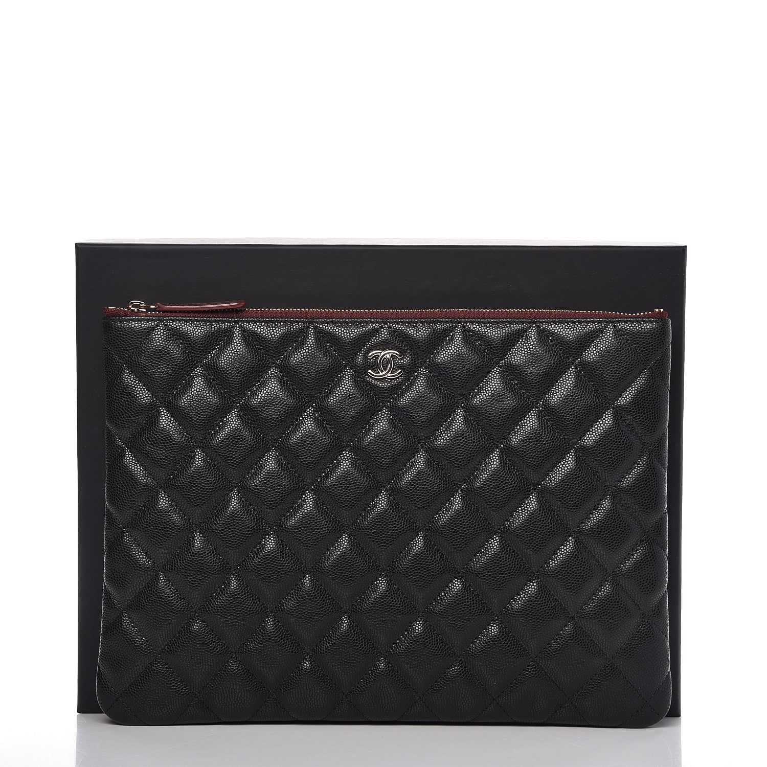 Chanel Caviar Quilted Medium Cosmetic Case Black 8 of 8