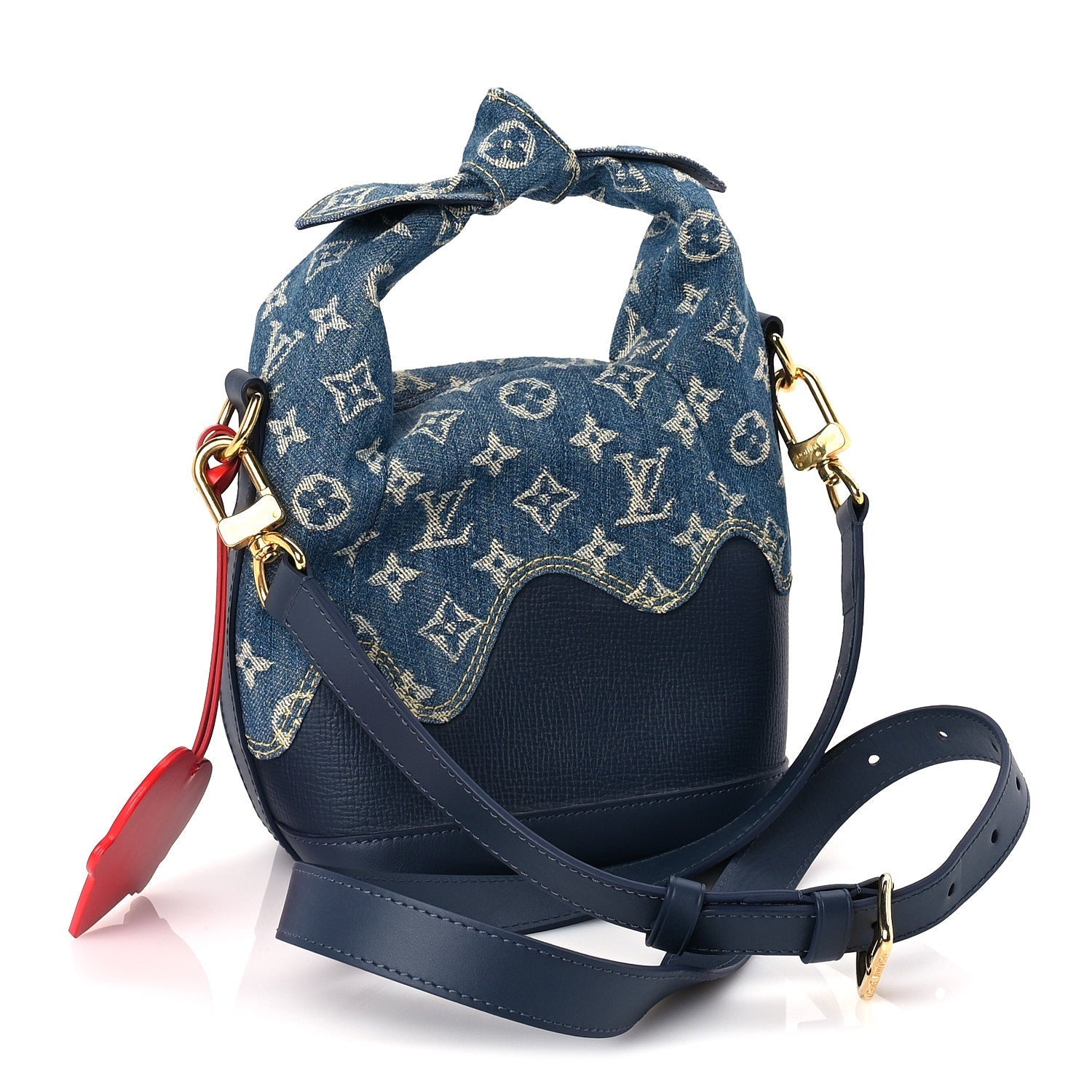 Louis Vuitton X NIGO Taurillon Monogram Denim Japanese Cruiser Blue 2 of 8