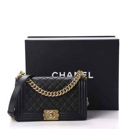 Chanel Caviar Quilted Medium Boy Flap Black 11 of 11
