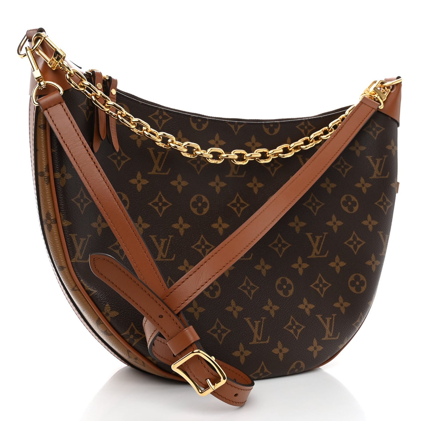 Reverse Monogram Loop Hobo