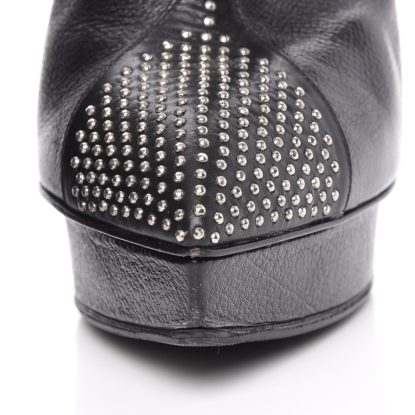 Calfskin Studded Janis 105 Boots 36 Black