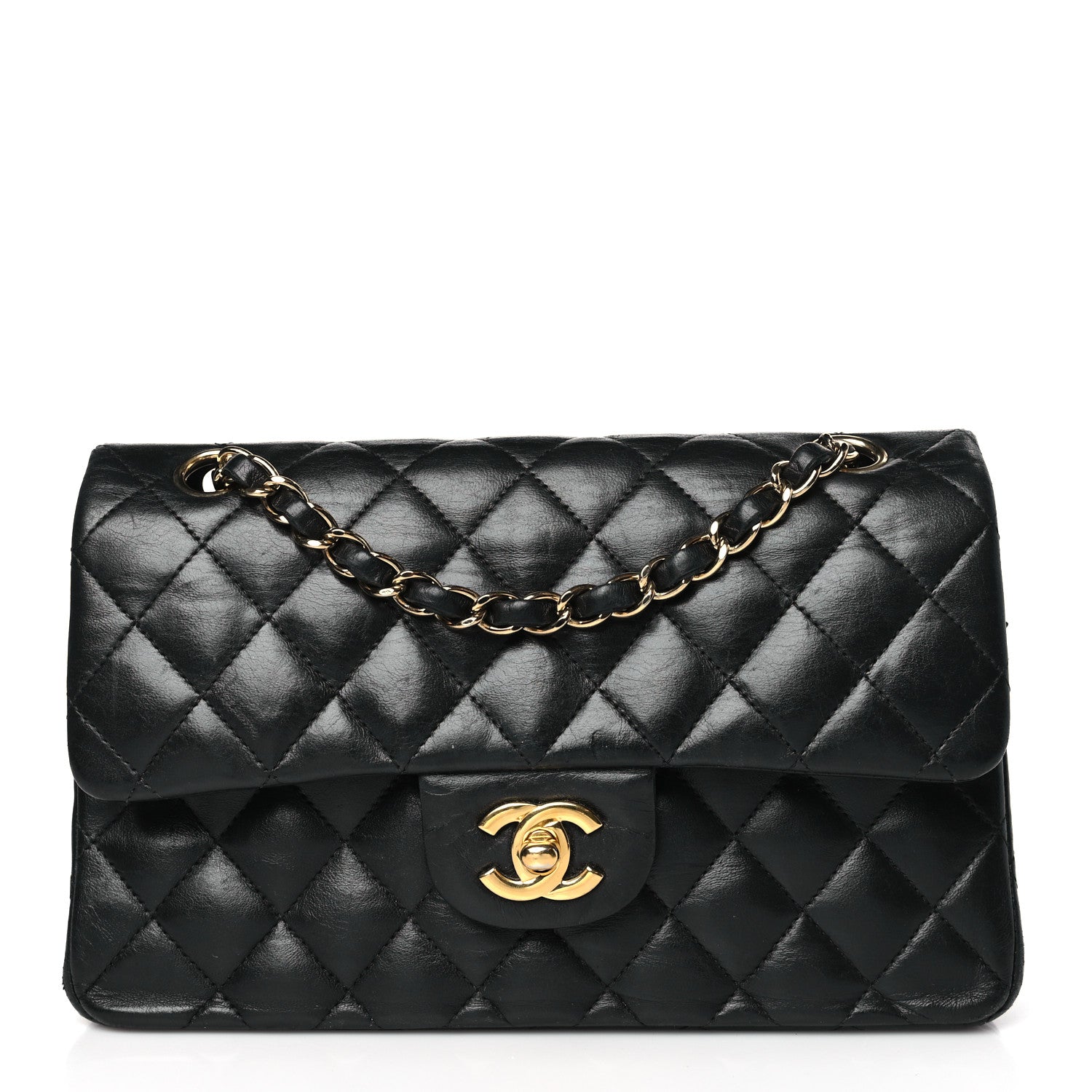 Chanel Lambskin Quilted Small Double Flap Black 1 of 9