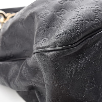 Gucci Guccissima Medium Sukey Top Handle Tote Black 10 of 14