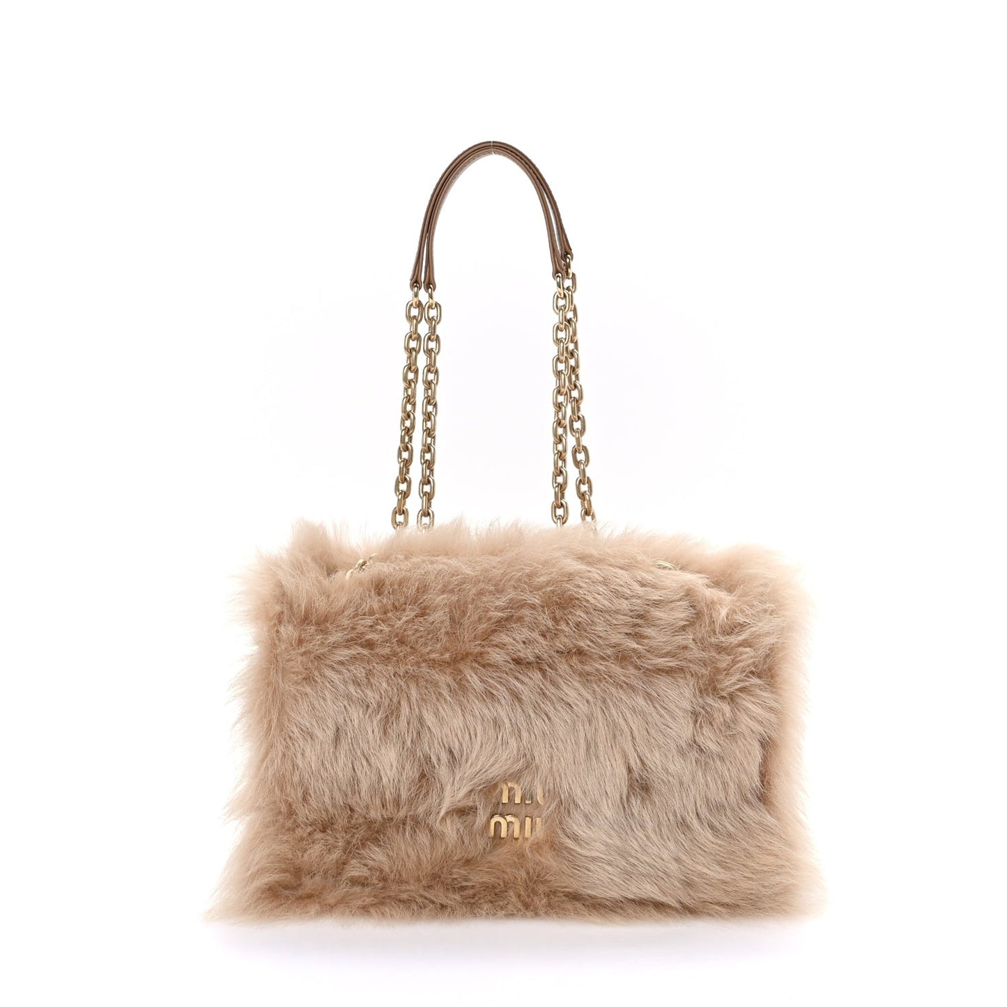 Shearling Flap Shoulder Bag  Brown