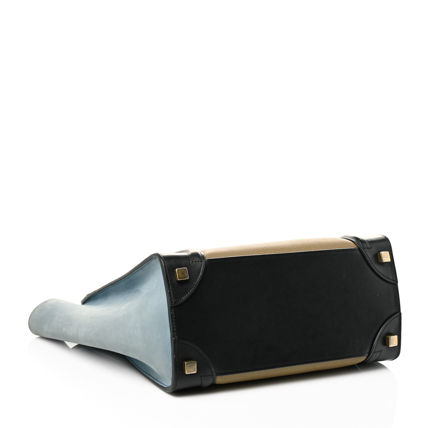 Celine Drummed Calfskin Micro Tri-Color Luggage Antarctic 3 of 9