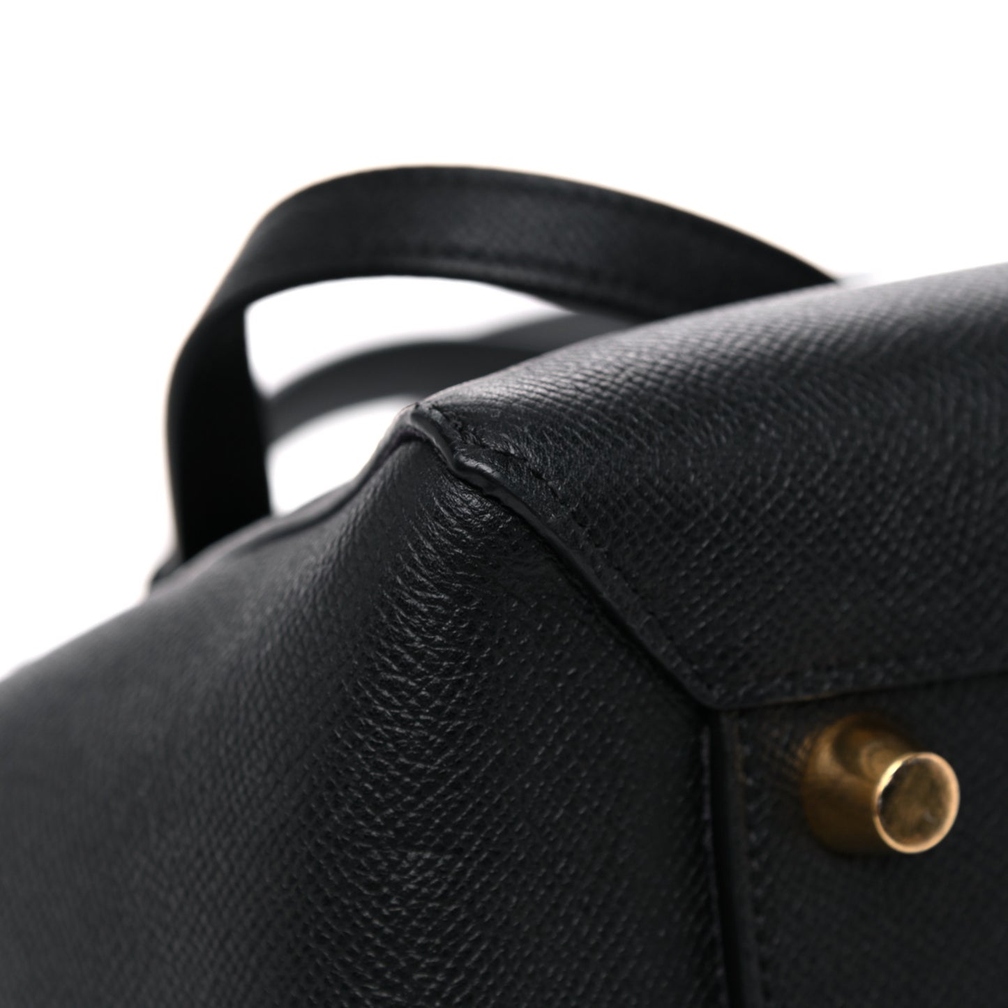 Grained Calfskin Mini Belt Bag Black