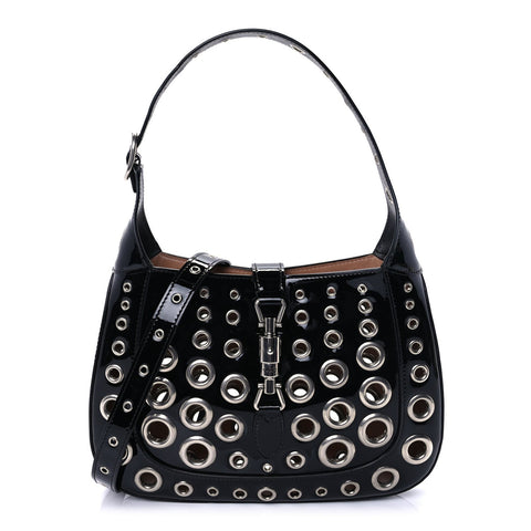 Patent Ha Ha Ha Jackie 1961 Eyelet Hobo Black