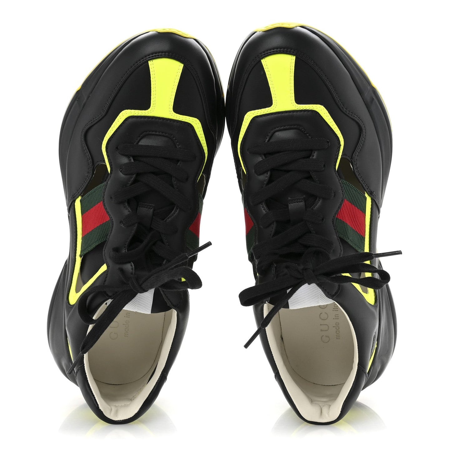 Demetra Web Mens Rhyton Cut Out Sneakers 10 Black Yellow Fluo