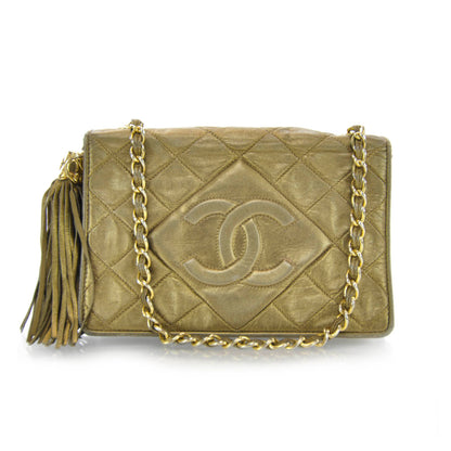Chanel Lambskin Tassel Flap Bag Metallic 1 of 10