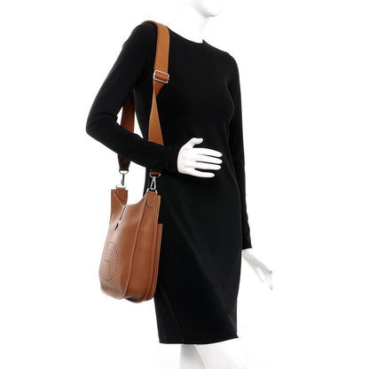 Hermes Taurillon Clemence Evelyne III PM Gold 2 of 8