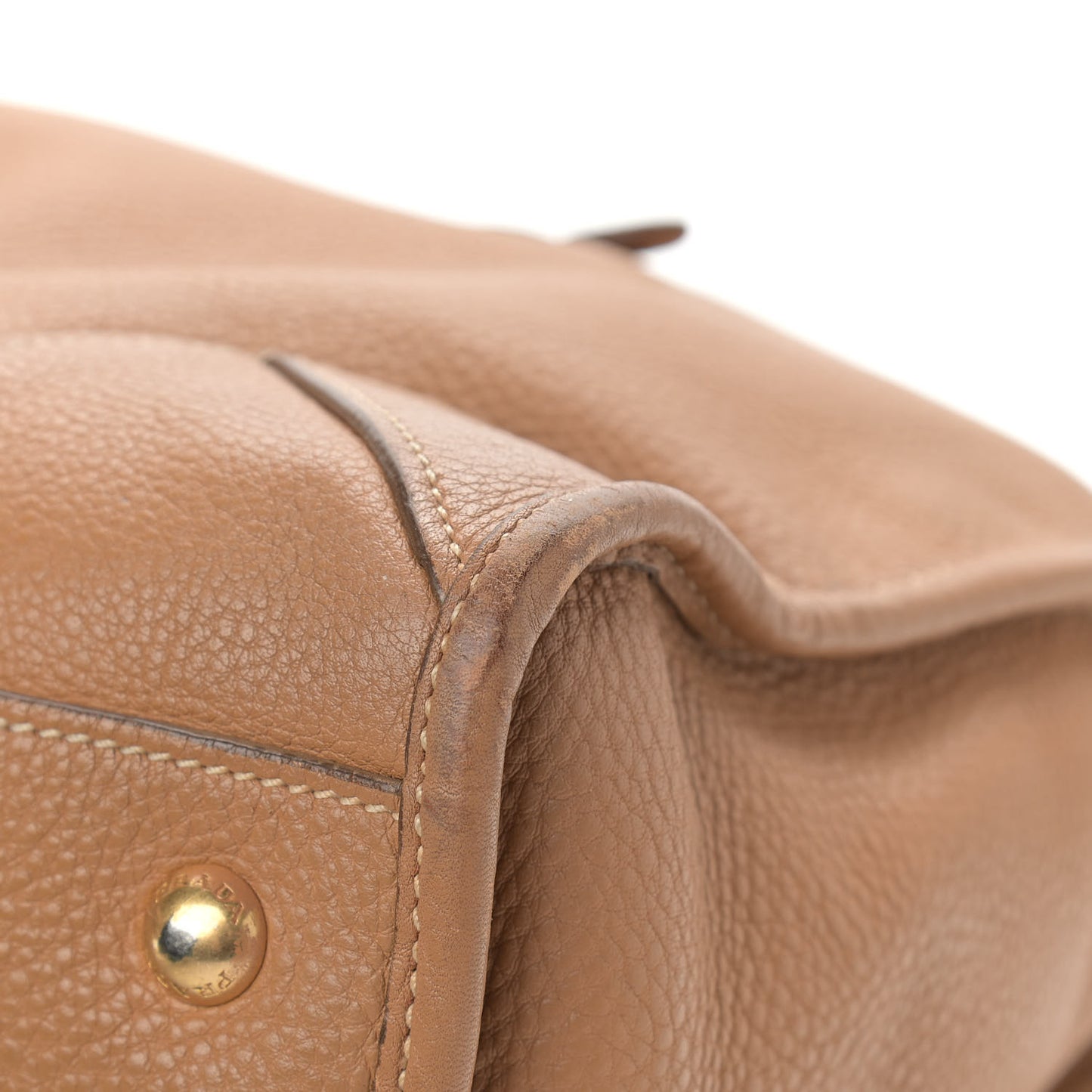 Vitello Daino Shopping Satchel Caramel