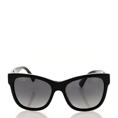 Chanel Acetate Polarized Square CC Sunglasses 5380 Black 2 of 8