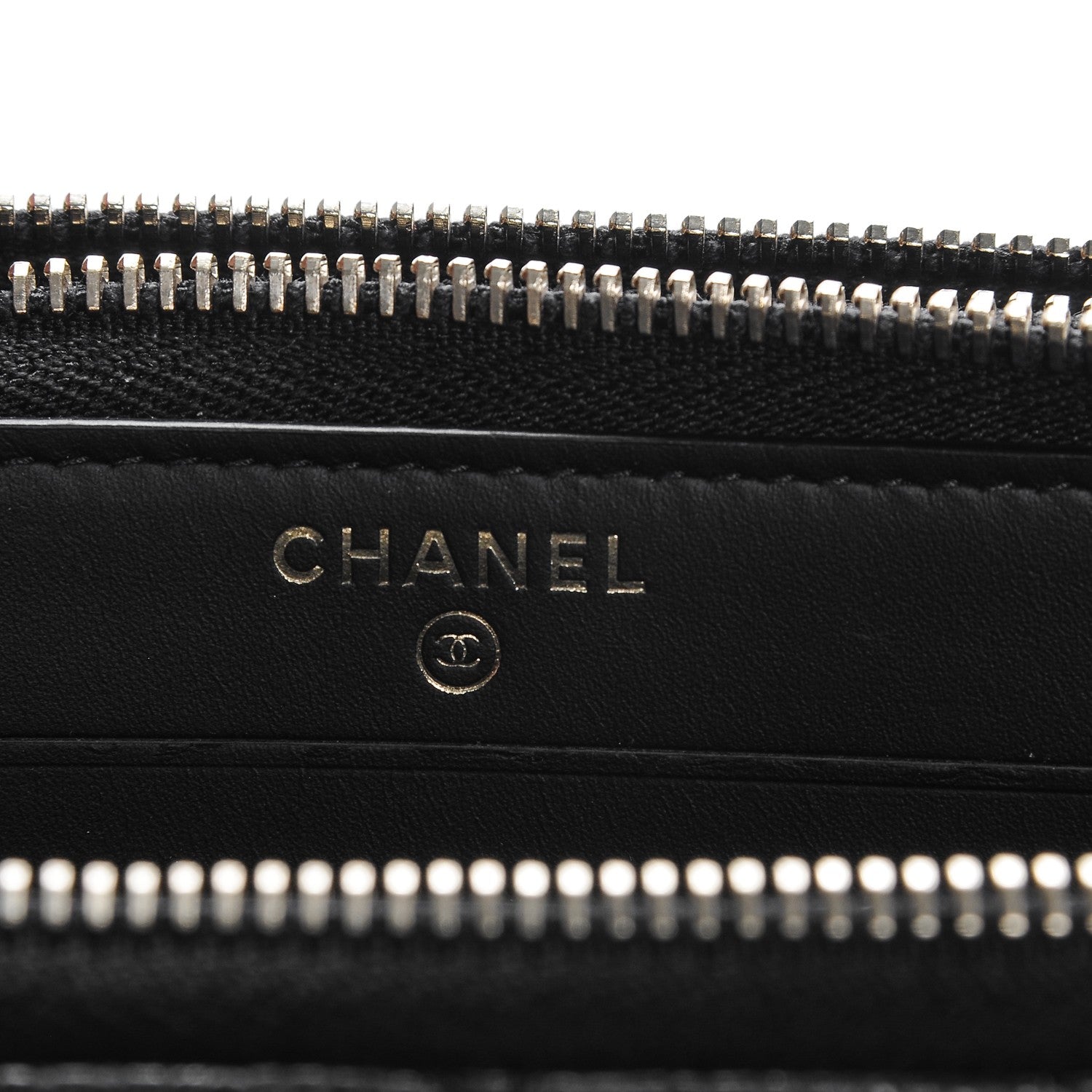 Chanel Caviar Quilted Large Gusset Double Zip Around Wallet Black 6 of 15