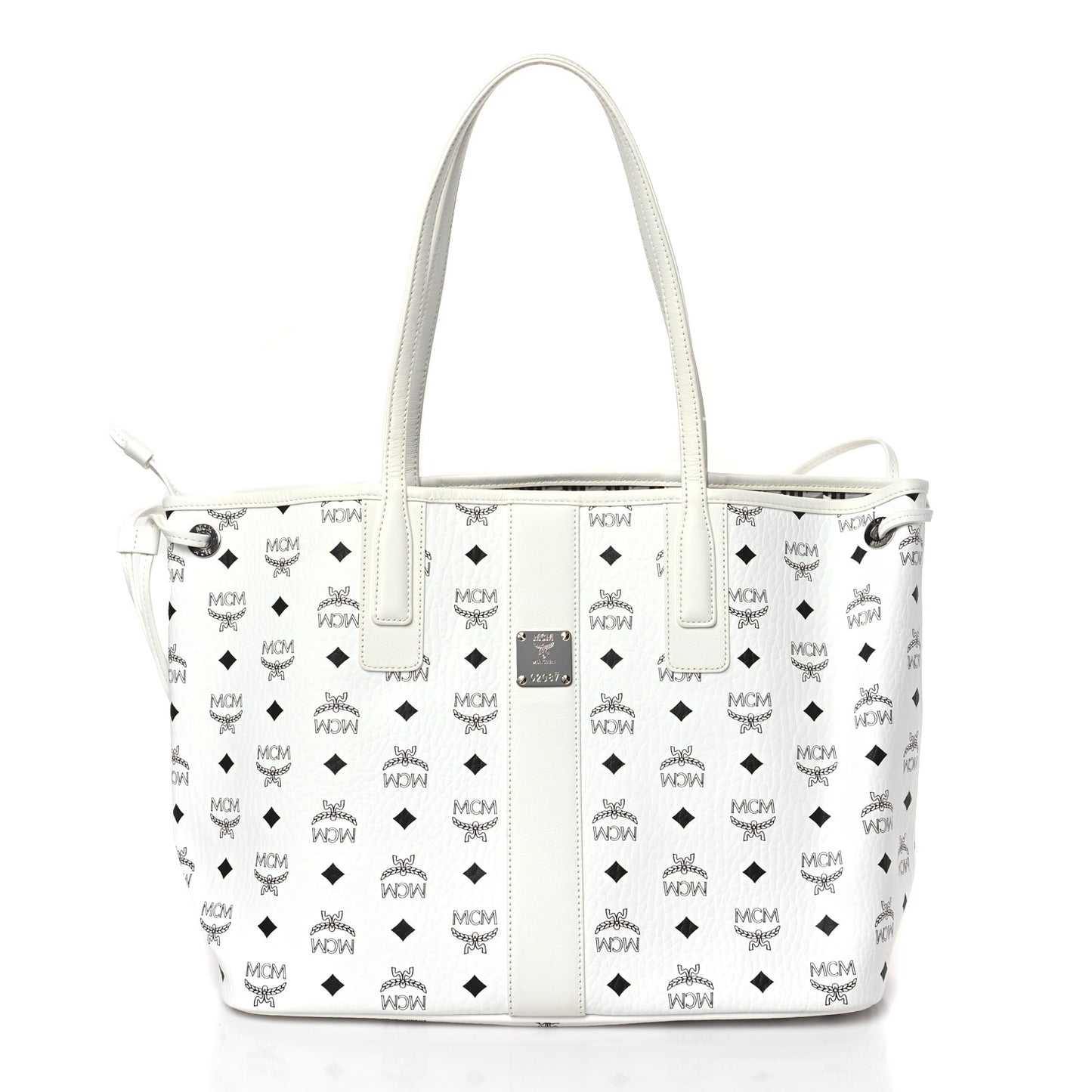 Visetos Medium Liz Reversible Shopper Tote White