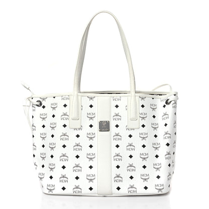 MCM Visetos Medium Liz Reversible Shopper Tote White 1 of 13