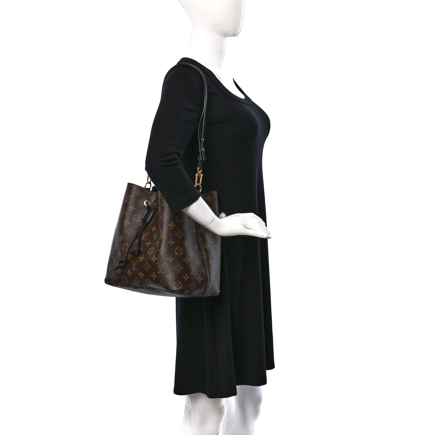 Louis Vuitton Monogram Neonoe MM Black 2 of 10