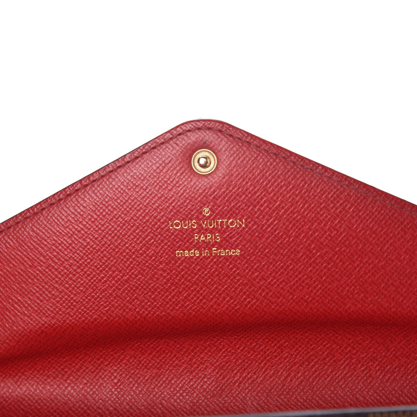 Damier Ebene Josephine Wallet Red