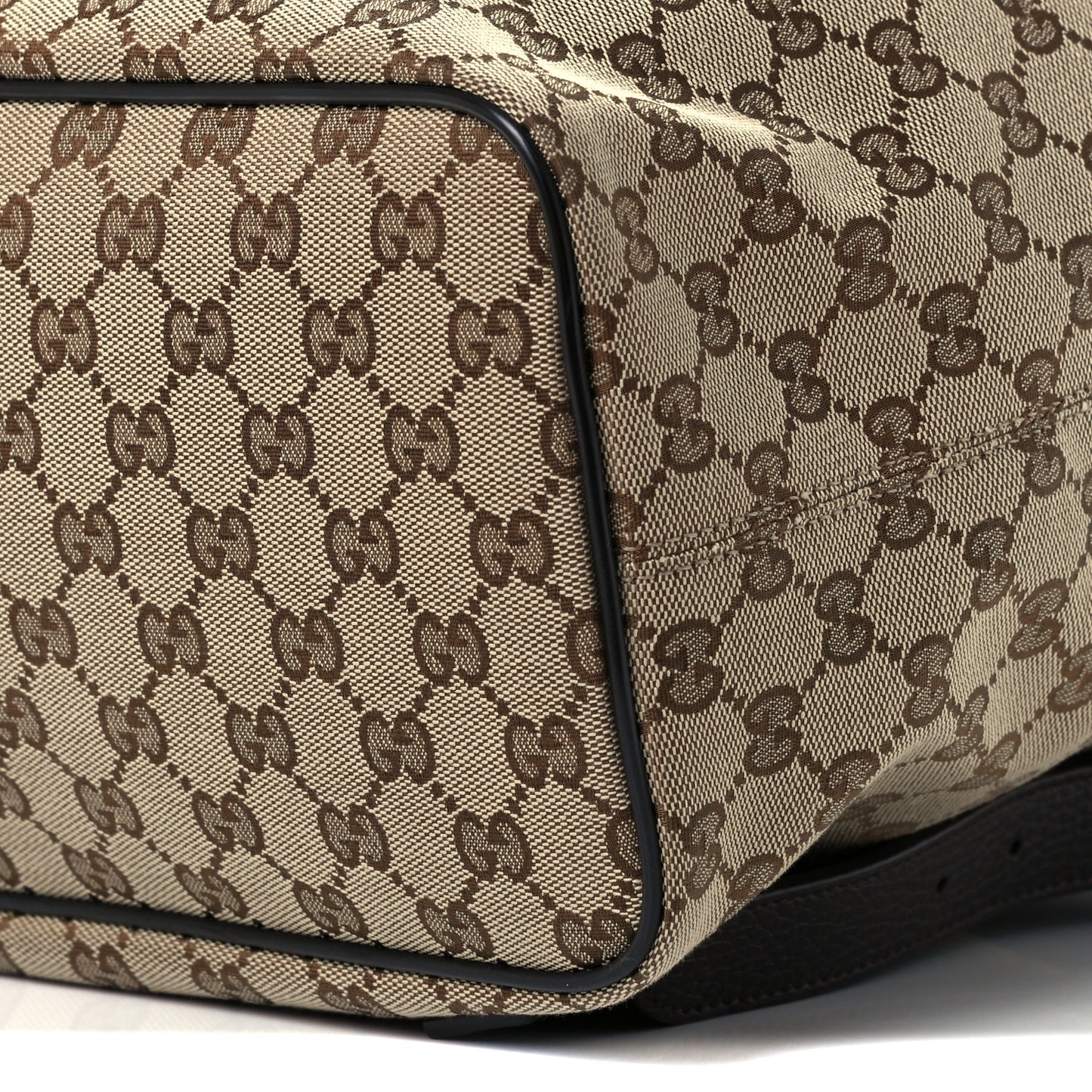 Monogram Dollar Calfskin O Drawstring Backpack Beige Ebony Testa di Moro Dark Chocolate