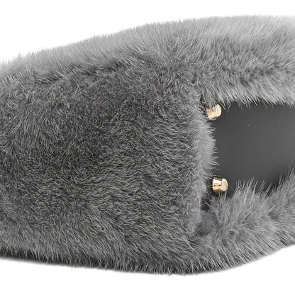 Christian Dior Mink Fur Mini Lady Dior Grey 8 of 9