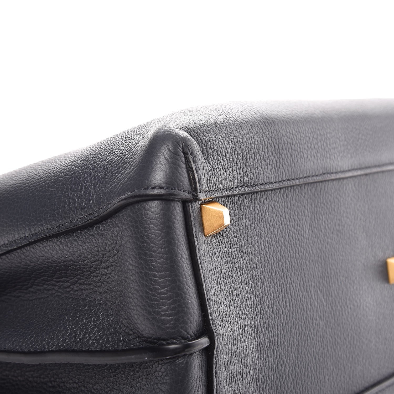 MCM Grained Calfskin Medium Milla Tote Phantom Grey 7 of 13