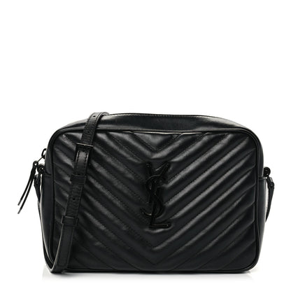 Saint Laurent Calfskin Matelasse Monogram Monochrome Lou Camera Bag Black 1 of 9