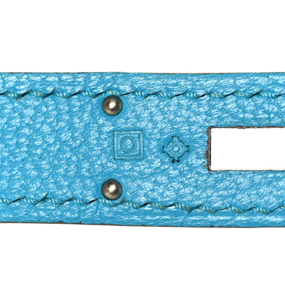 Hermes Chevre Horseshoe Birkin 30 Parme Bleu Aztec 29 of 35