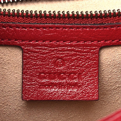 Gucci Vintage Effect Calfskin Matelasse Diagonal Small Torchon GG Marmont Shoulder Bag Black Romantic Cherry 6 of 11