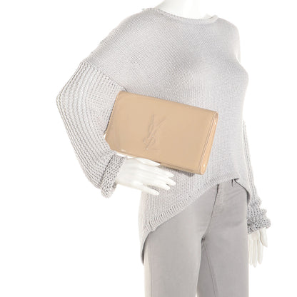Saint Laurent Patent Belle de Jour Large Clutch Nude 2 of 7