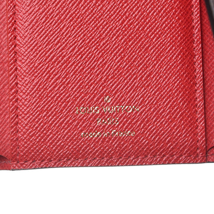 Louis Vuitton Damier Ebene Victorine Wallet Red 6 of 8
