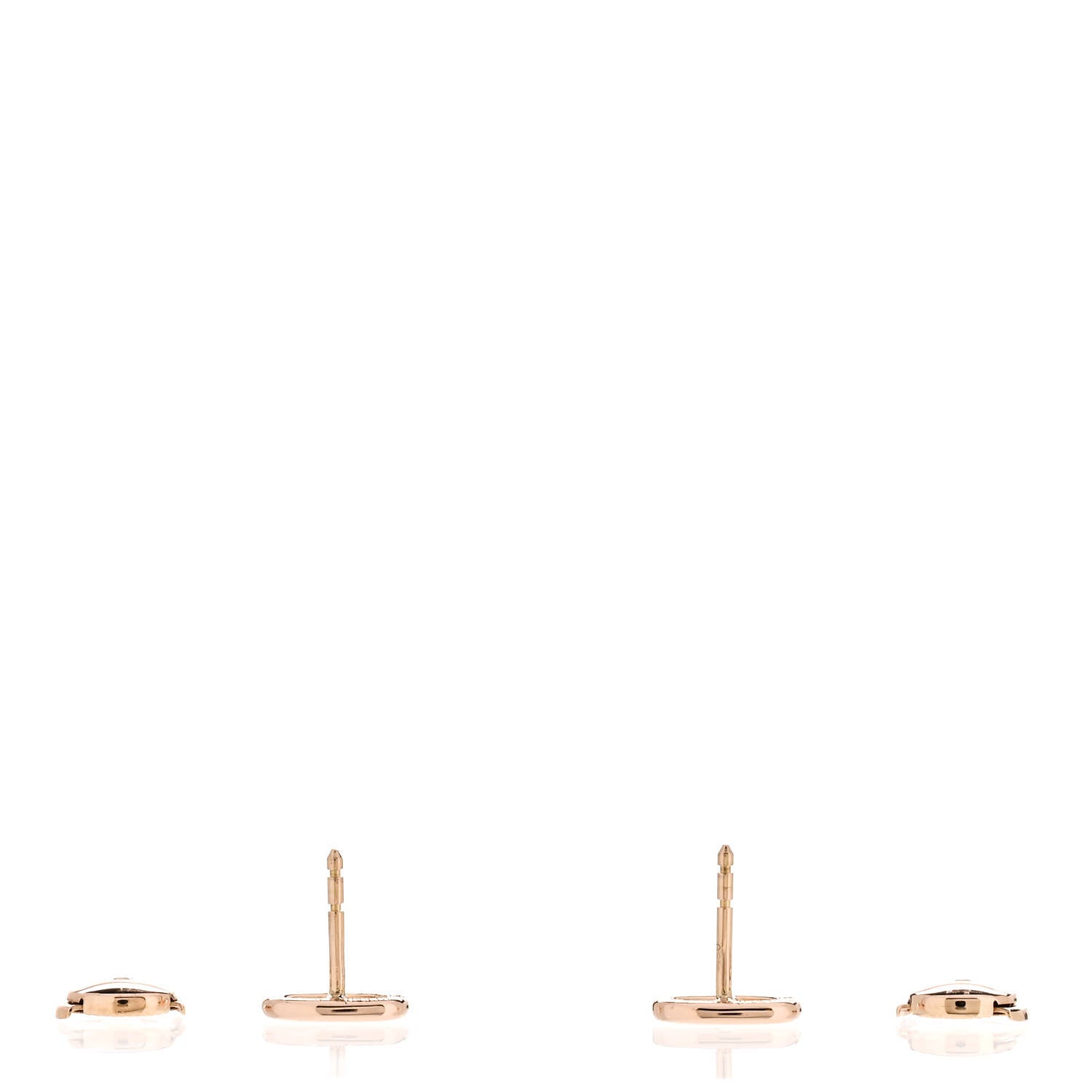 Hermes 18K Rose Gold TPM Farandole Stud Earrings 3 of 5
