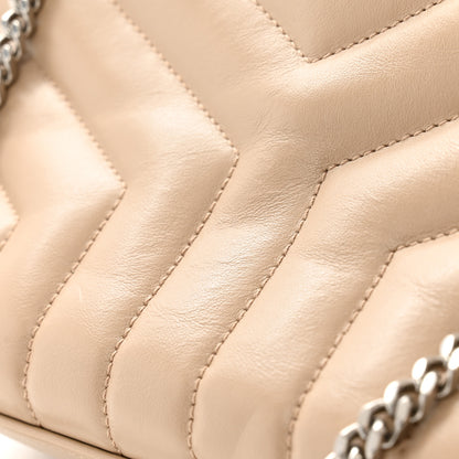 Saint Laurent Calfskin Y Quilted Monogram Small Loulou Chain Satchel Dark Beige 12 of 12