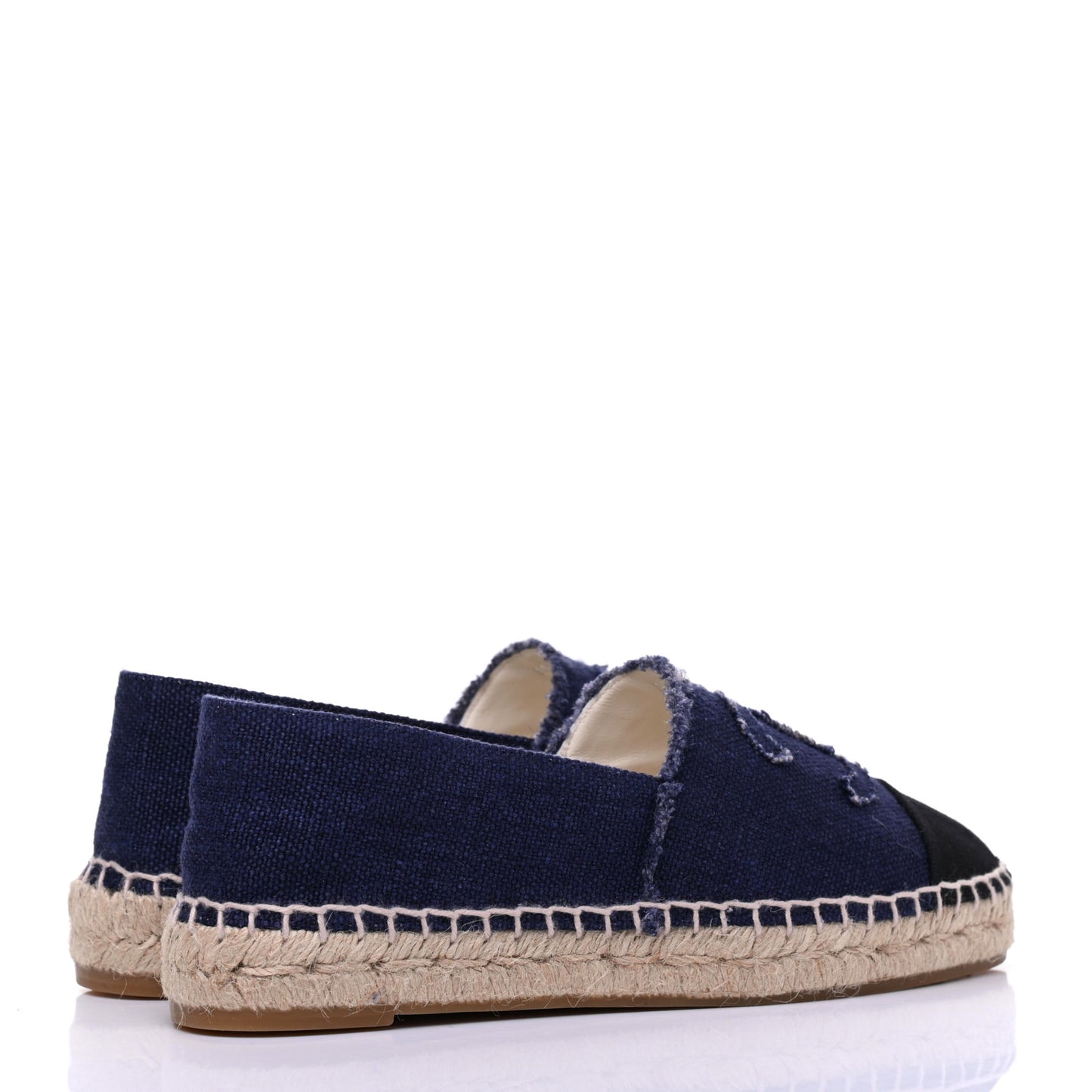 Denim Toile CC Espadrilles 37 Navy Black