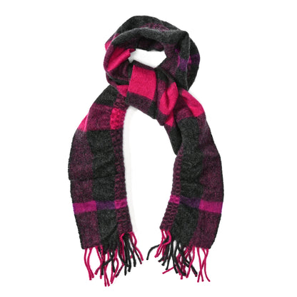 Burberry Cashmere Check Fringe Scarf Pink 1 of 4