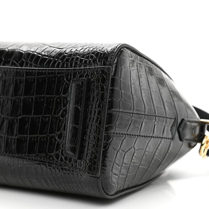 Givenchy Calfskin Crocodile Embossed Mini Antigona Black 10 of 11