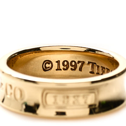 Tiffany 18K Yellow Gold 1837 Band Ring 52 6 5 of 5