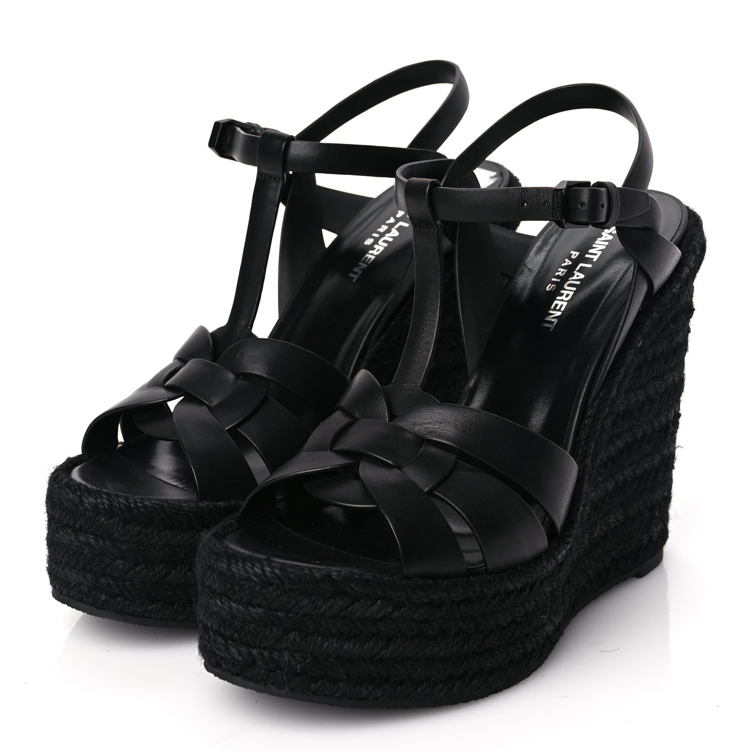 Saint Laurent Tribute Espadrille Wedge Heels 4 of 8