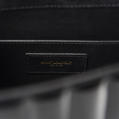 Saint Laurent Patent Matelasse Monogram Large Vicky Chain Bag Black 8 of 10