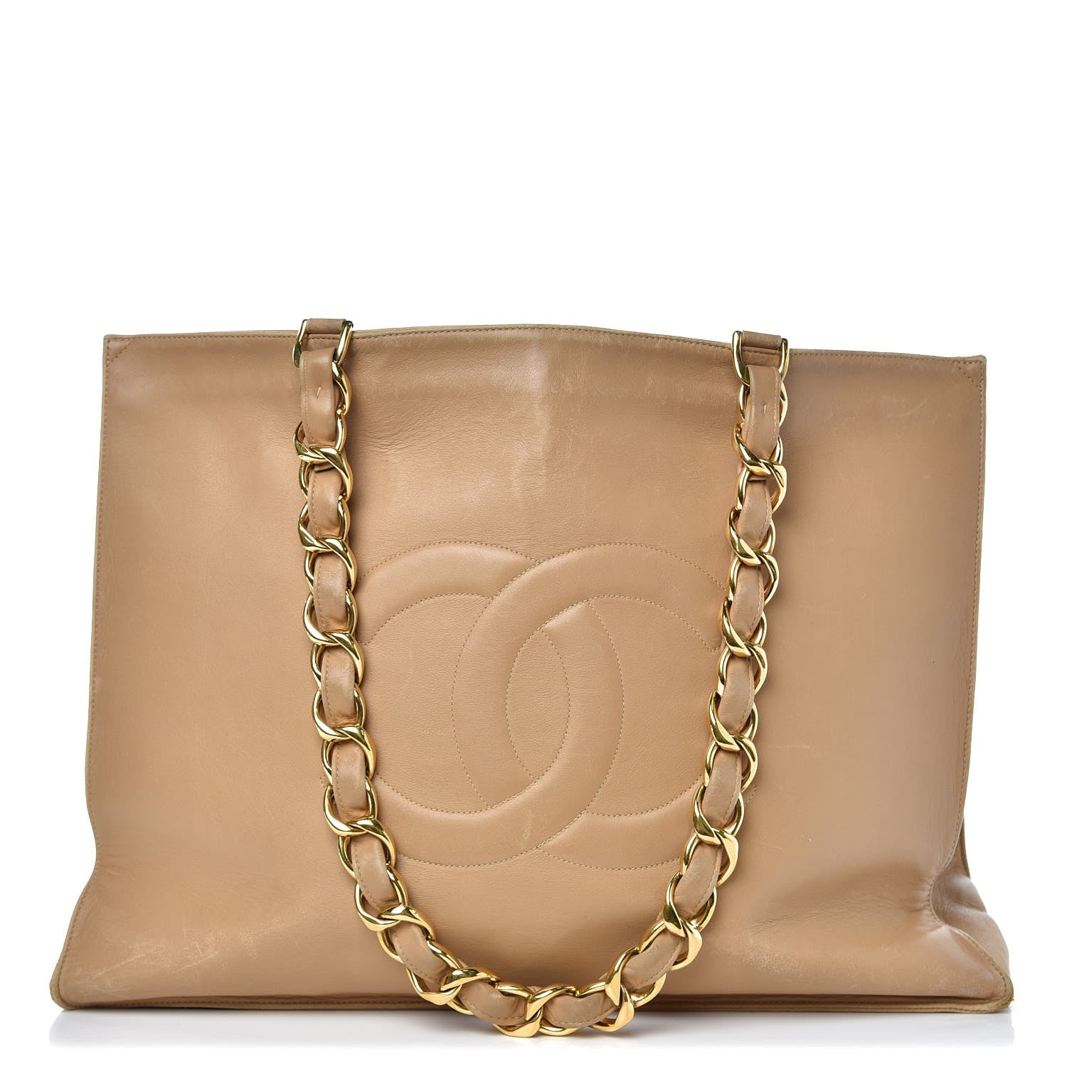 Chanel Lambskin Jumbo CC Shoulder Bag Beige 1 of 13