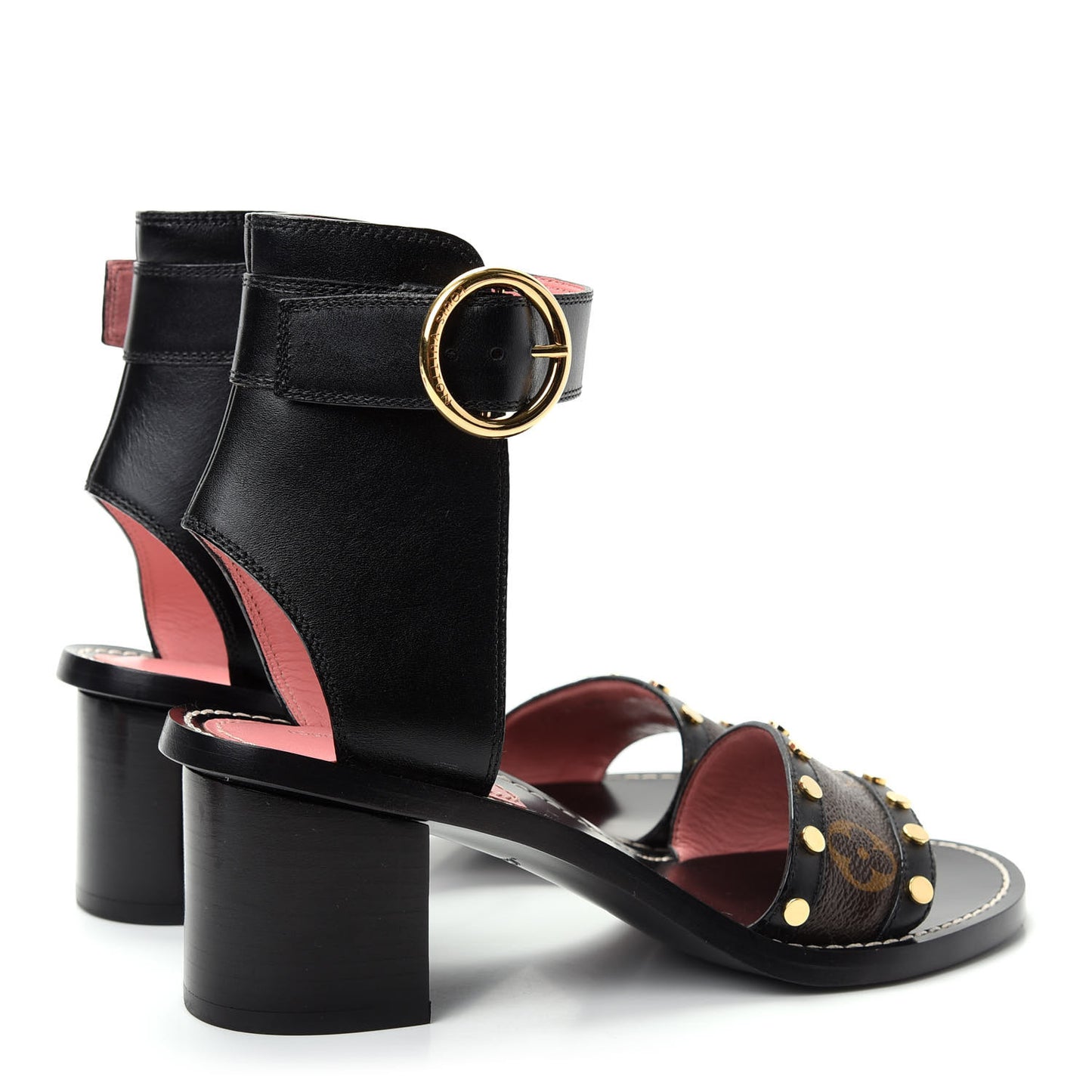 Calfskin Monogram Passenger Sandals 37 Black