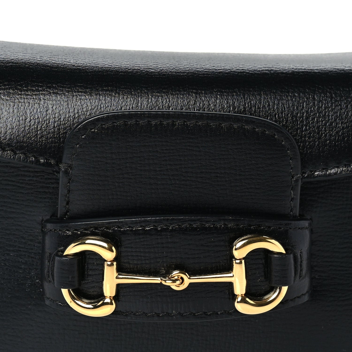 Gucci Azalea Calfskin Horsebit 1955 Super Mini Crossbody Bag  Black 6 of 8
