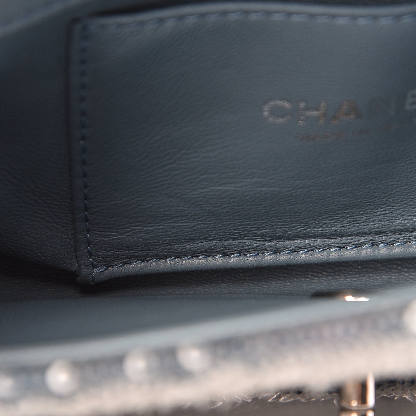 Sequin Mini Waterfall Flap Light Blue