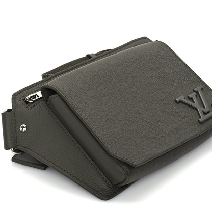 Louis Vuitton Grained Calfskin Aerogram Takeoff Sling  Khaki 7 of 8