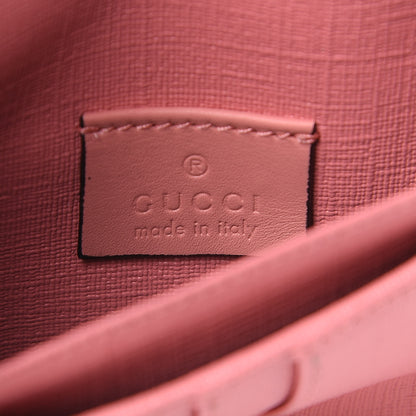 Gucci GG Supreme Monogram Embroidered Face iPhone 6 Case Wristlet Pink 6 of 9