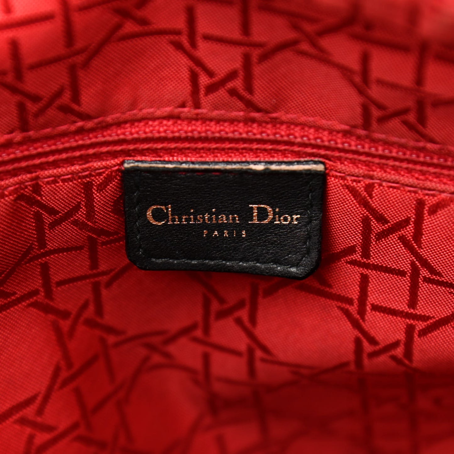 Lambskin Cannage Large Lady Dior Black