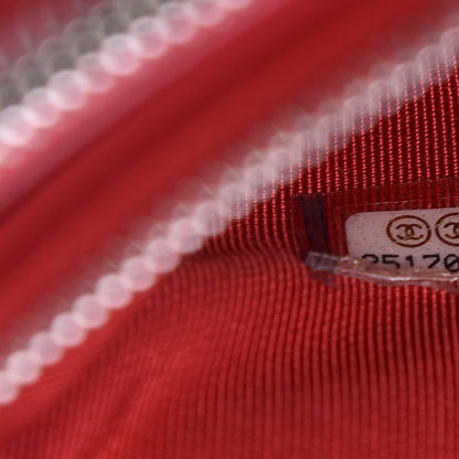 Chanel Caviar Chevron Quilted Small Clutch With Chain Light Red 10 of 11